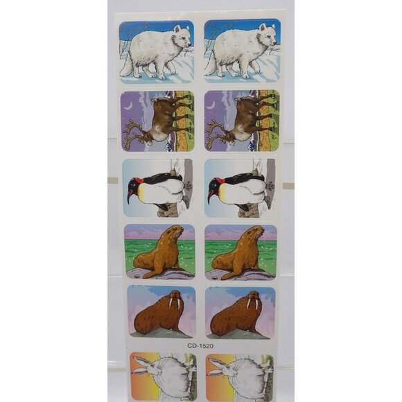 240 Wildlife Stickers Featuring Arctic Animals 1¼"x1" Each - Picture 1 of 3